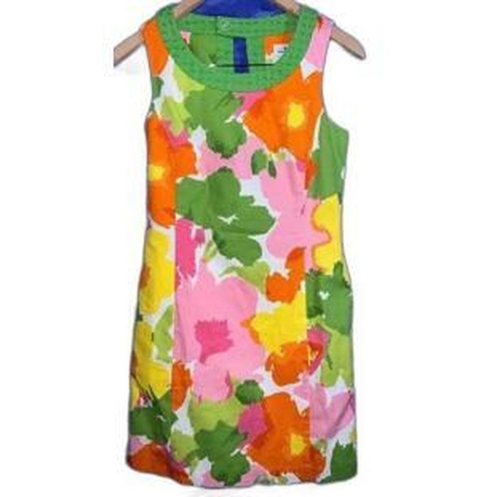 Vineyard Vines Garden Party Sheath Colorful Floral Dress Size‎ 0